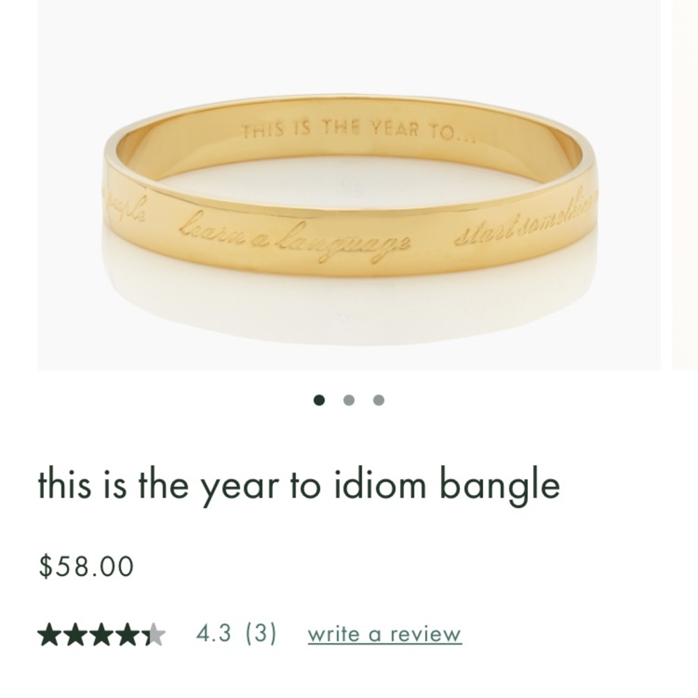 Kate spade “this is the year to” bracelet. NWOT